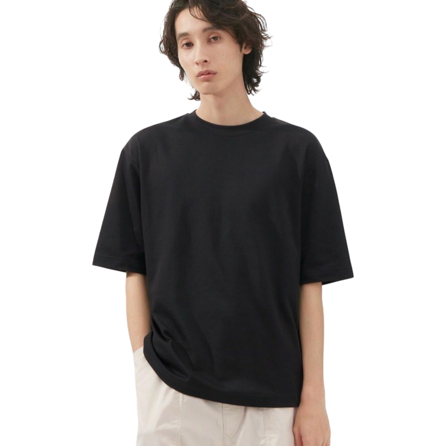 Uniqlo AIRism Oversized T-Shirt Black