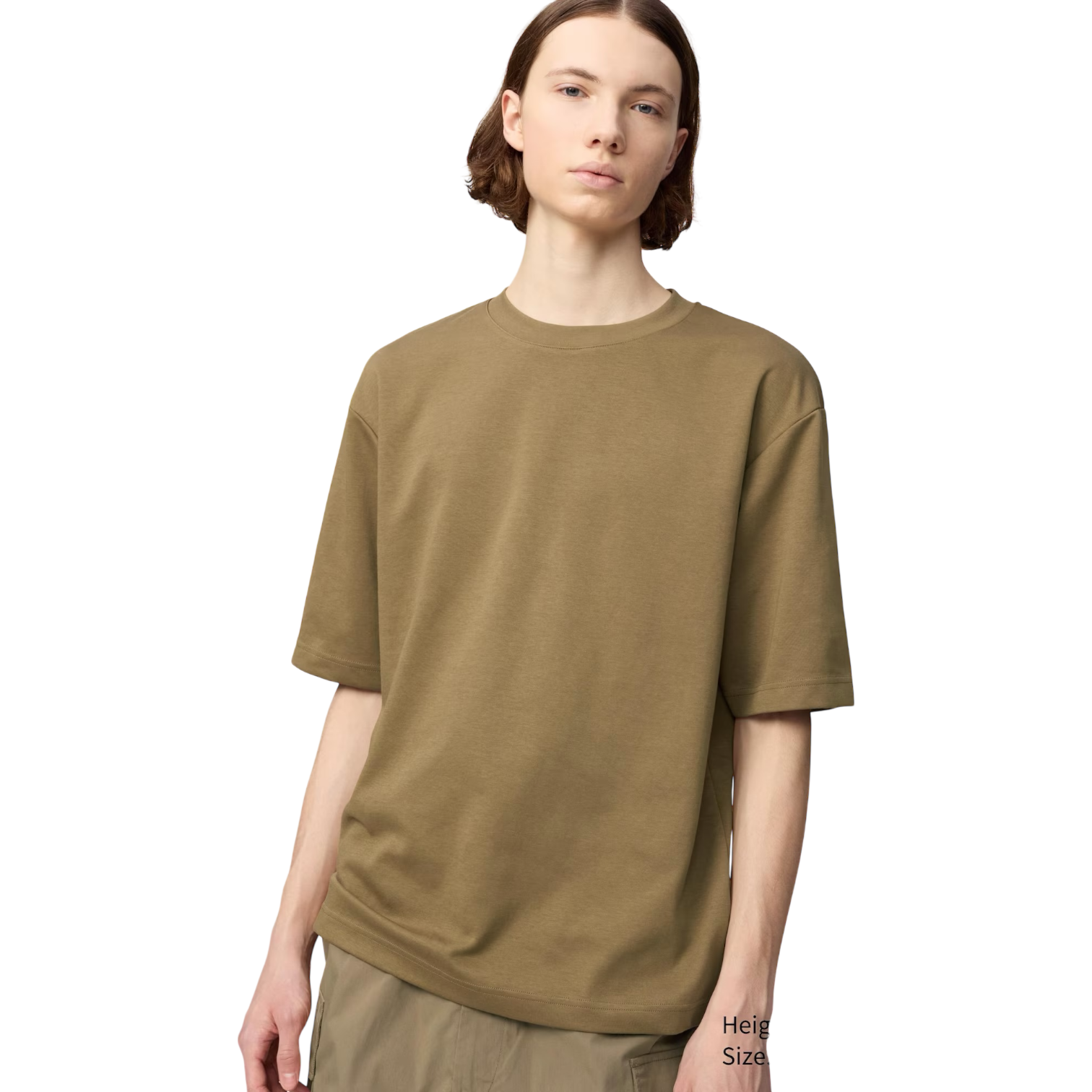 Uniqlo AIRism Oversized T-Shirt Warm Tan