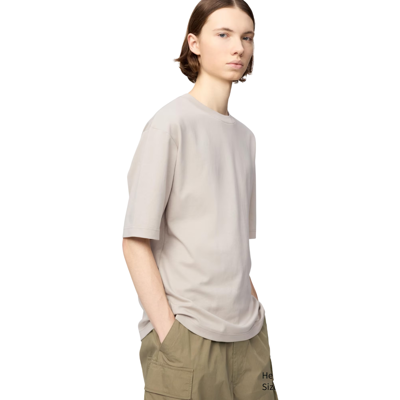 Uniqlo AIRism Oversized T-Shirt Warm Cream