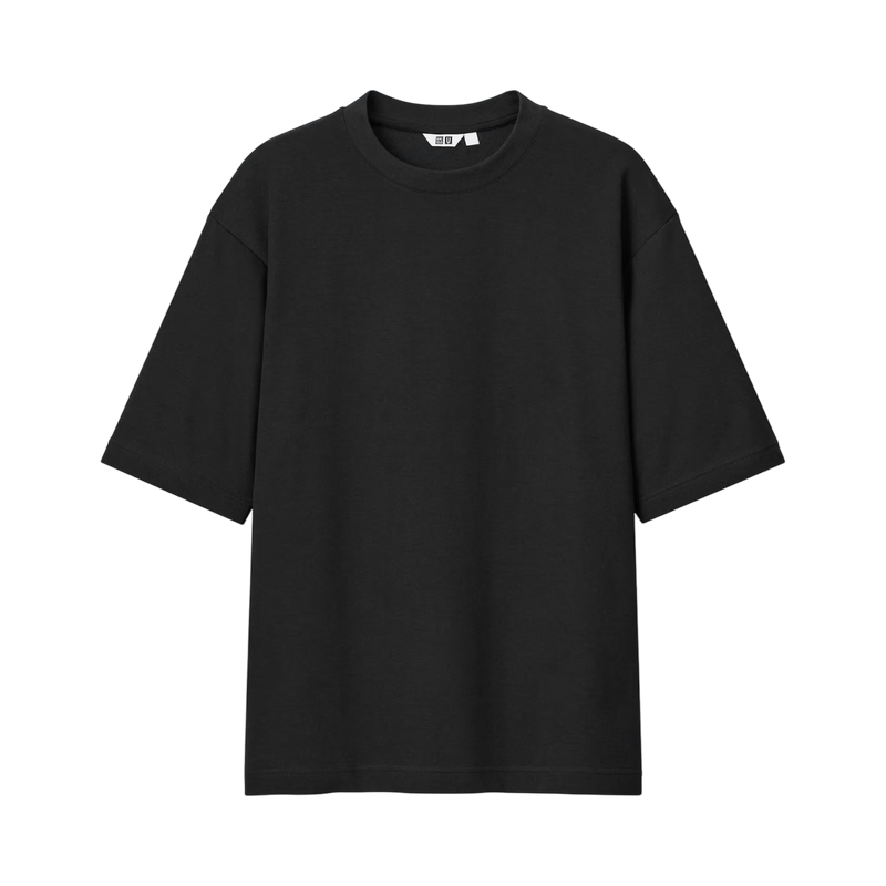 Uniqlo AIRism Oversized T-Shirt Black Dubai