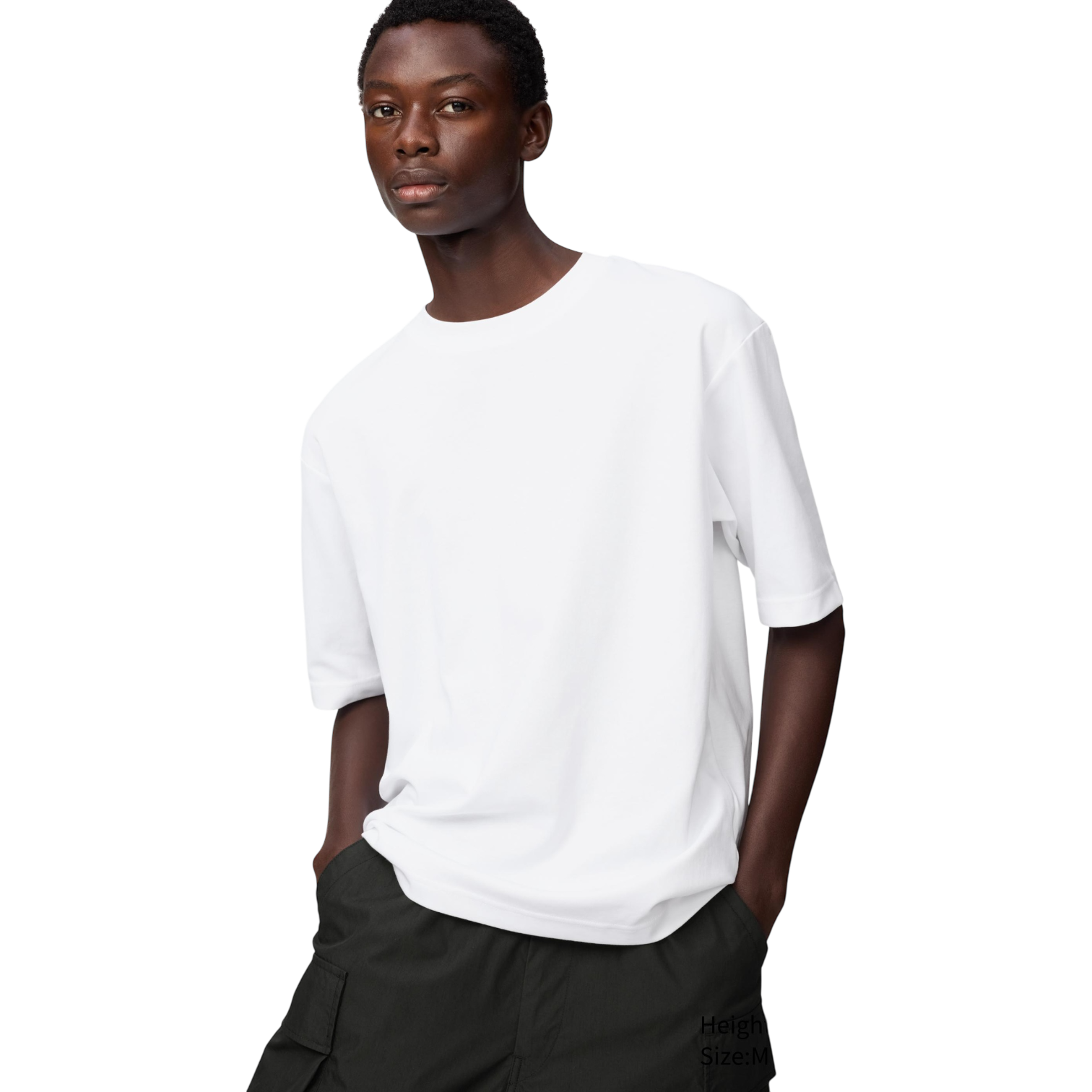 Uniqlo AIRism Oversized T-Shirt Dark Brown Men